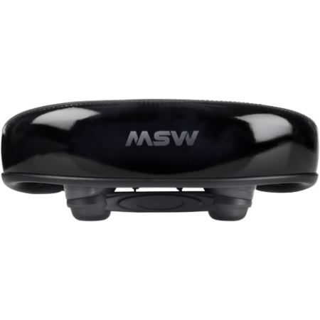 MSW Cruiser Memory Foam Saddle - Black - Back of saddle view